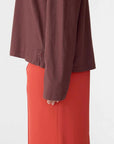 Bassike Boyfriend Heritage Long Sleeve T Shirt Cocoa