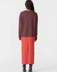 Bassike Boyfriend Heritage Long Sleeve T Shirt Cocoa
