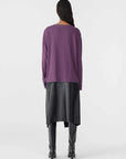 Bassike Boyfriend Htg Long Sleeve T Shirt Aubergine 