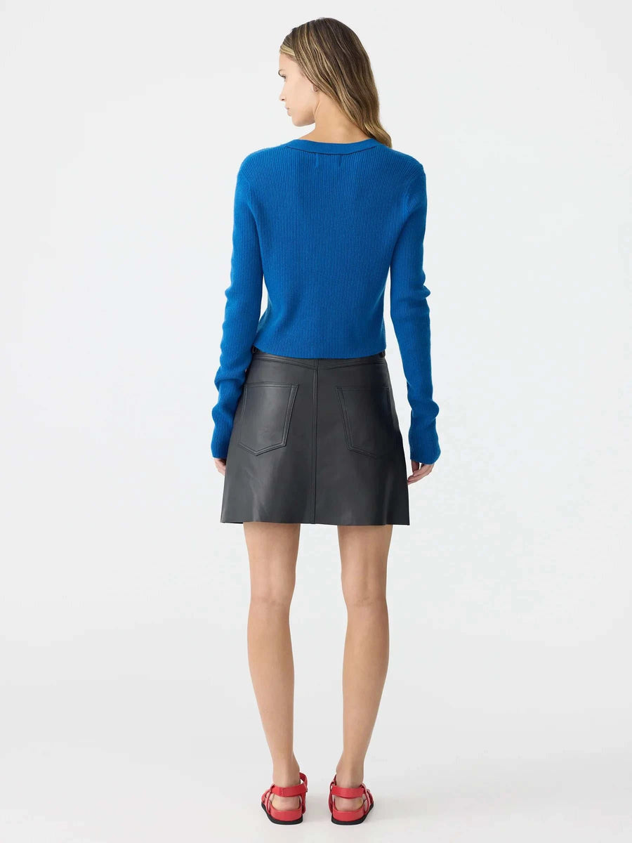 Bassike Superfine Cropped Knit Cobalt Blue