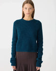 Bassike Raglan Detail Knit Teal