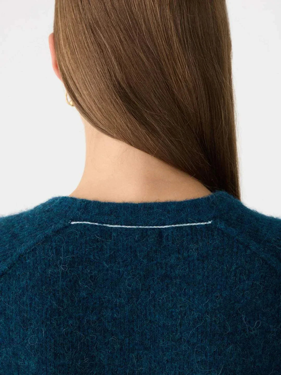 Bassike Raglan Detail Knit Teal