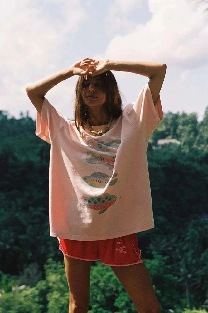 Ciao Ciao Vacation Phish Core Tee Baby Pink