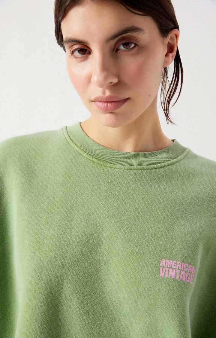American Vintage Plizzy Sweatshirt Vintage Lemongrass