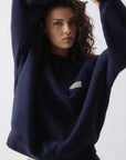 American Vintage Plizzy Sweatshirt Navy Vintage