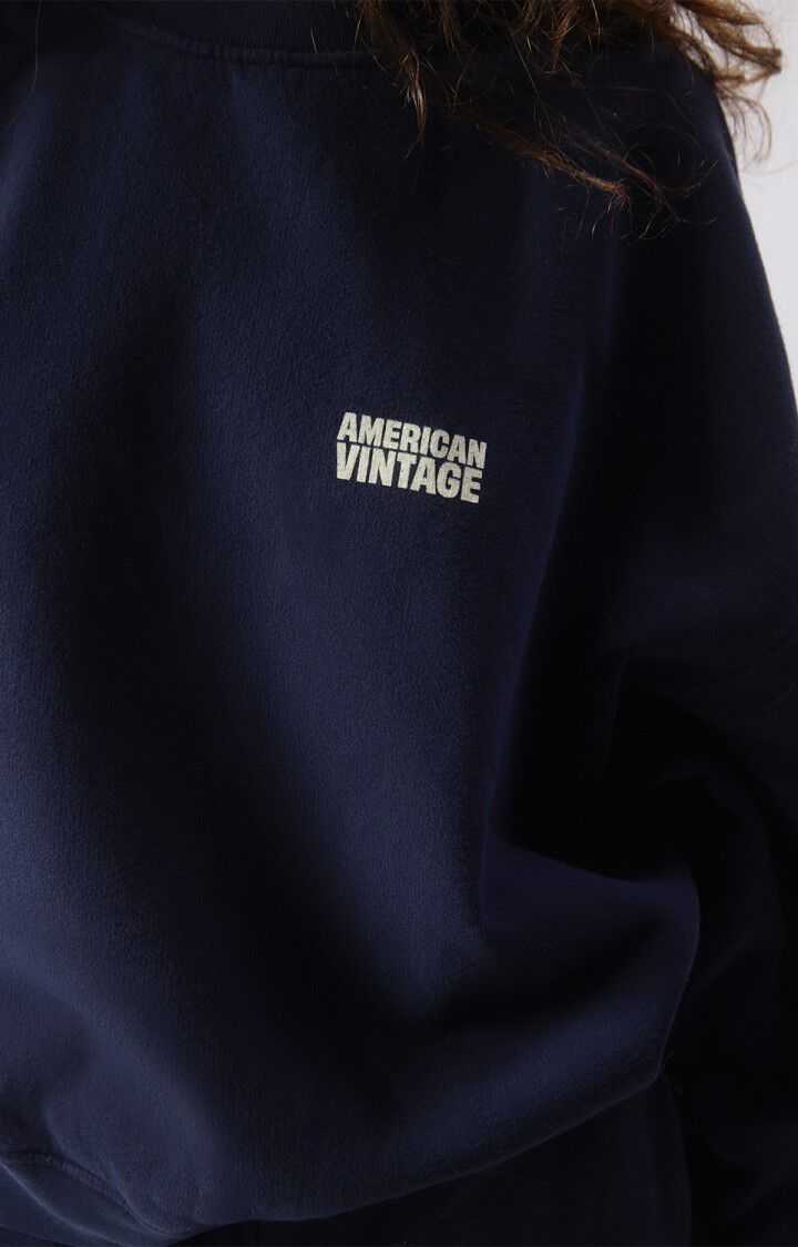 American Vintage Plizzy Sweatshirt Navy Vintage