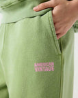 American Vintage Plizzy Joggers Vintage Lemongrass