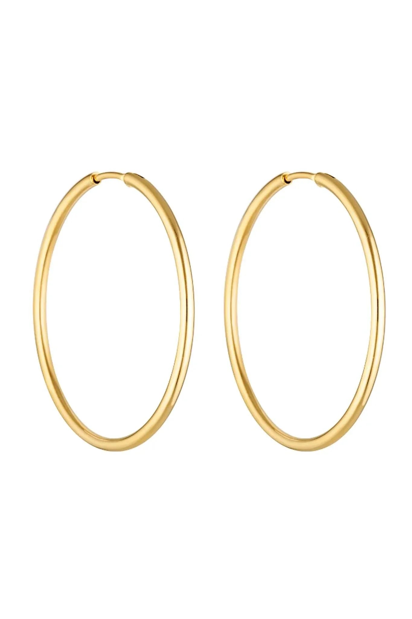 Porter 90s Hoops 40mm Gold Vermeil