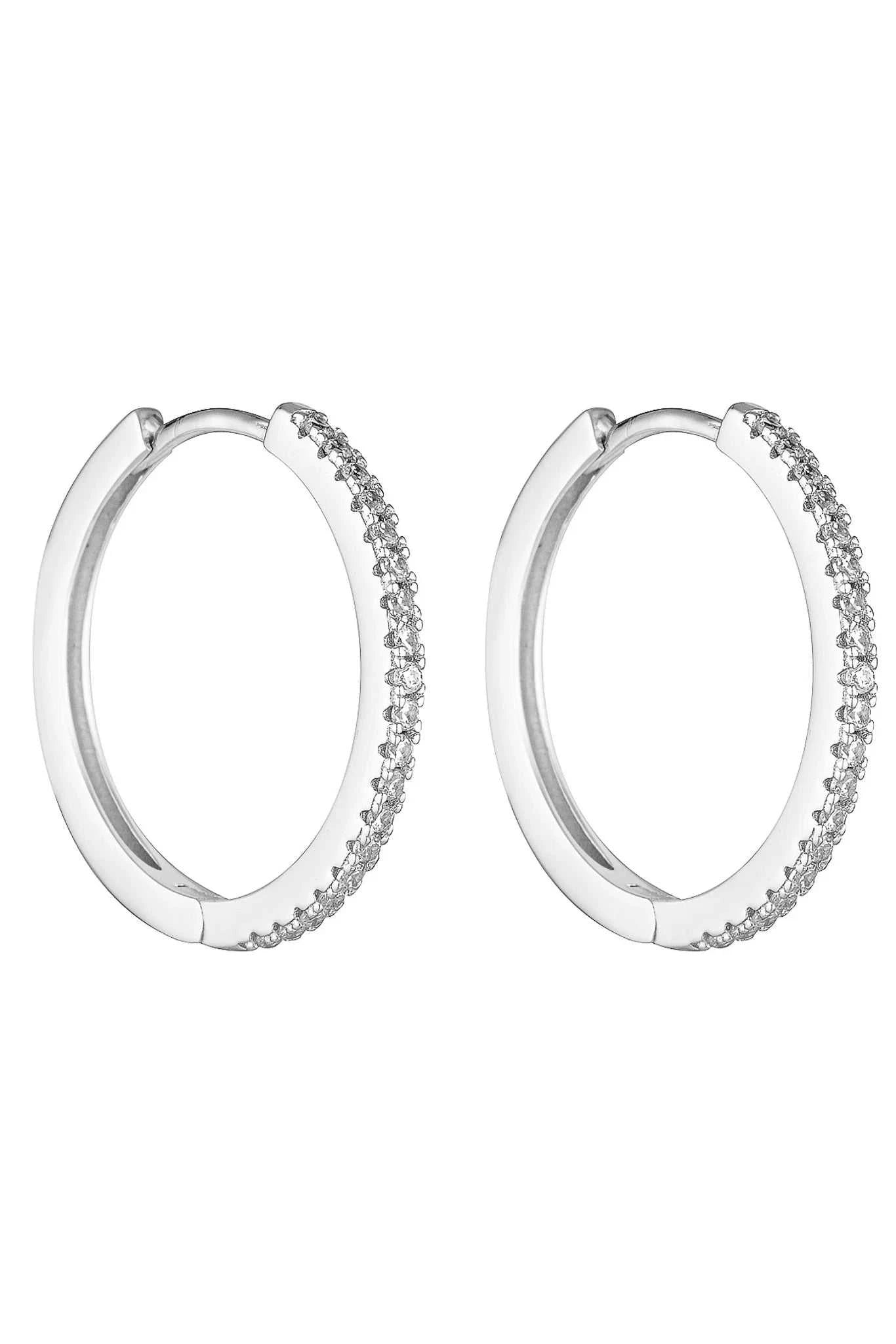 Porter Angel Hoops 20mm Silver