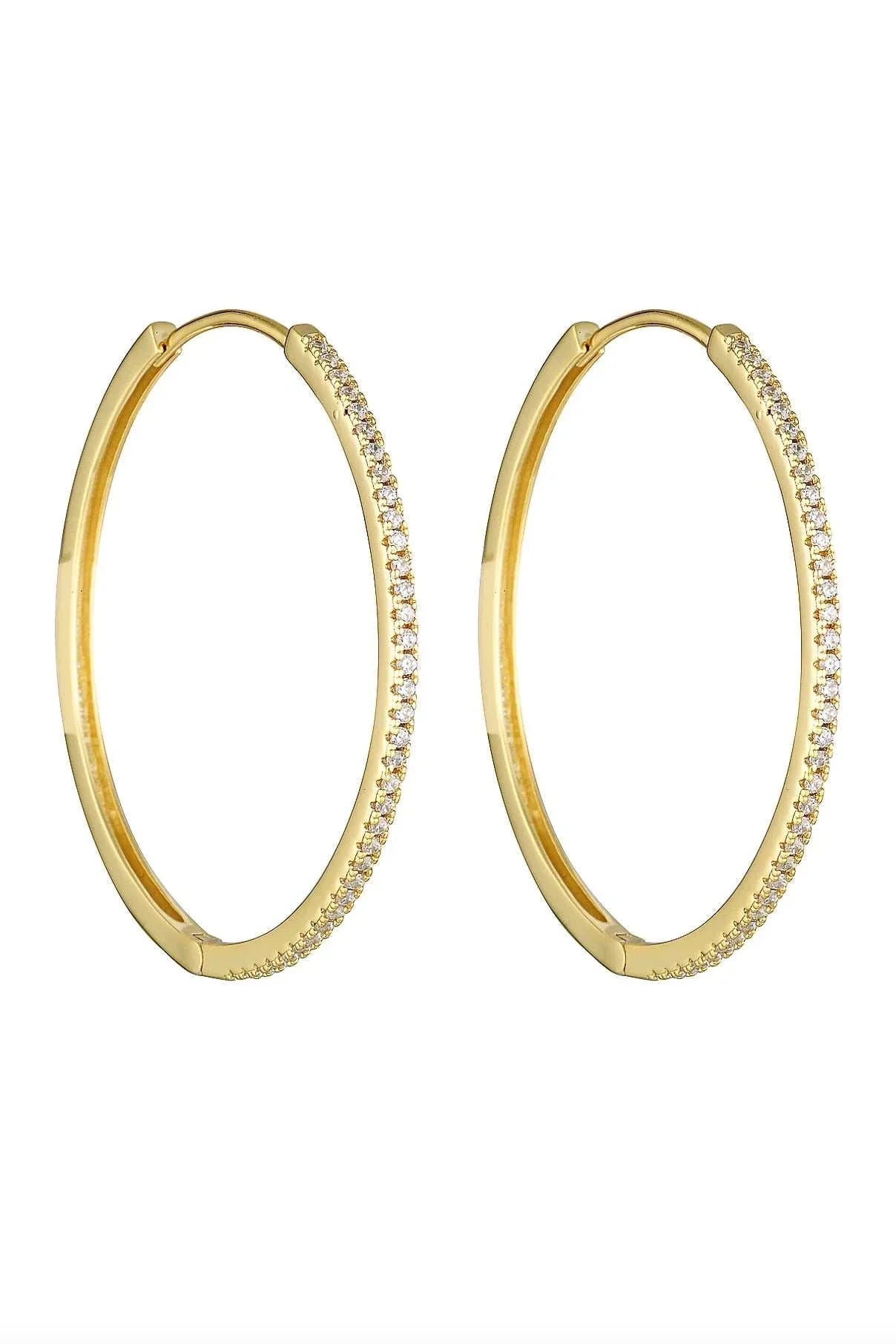 Porter Angel Hoops 40mm Gold