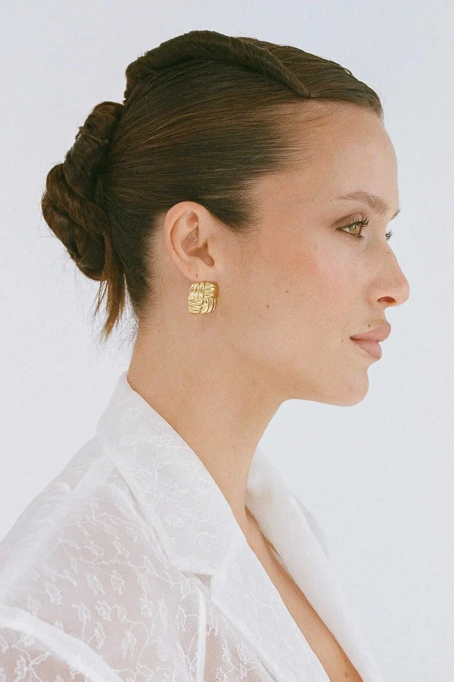 Porter Baby Cushion Earrings Gold
