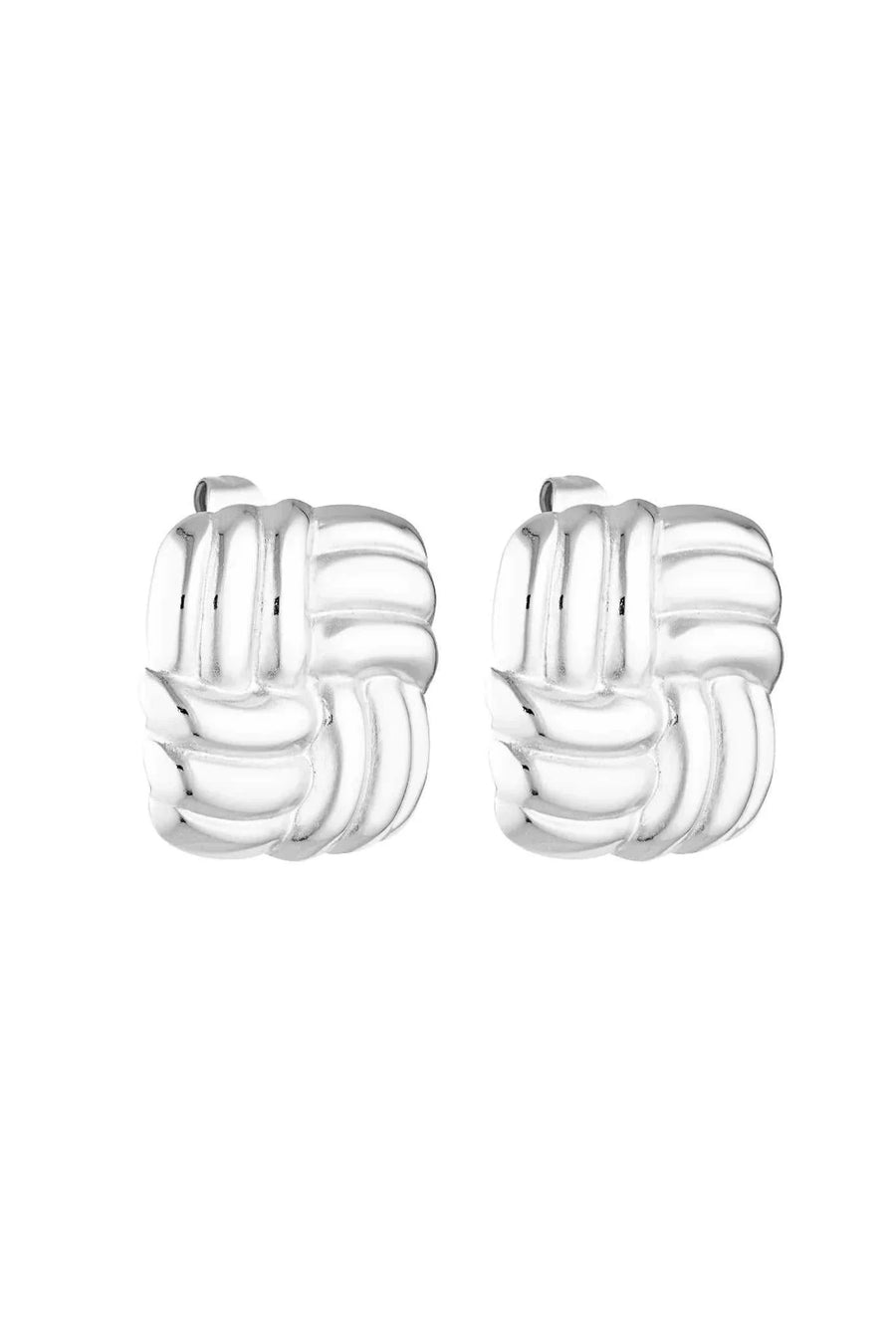Porter Baby Cushion Earrings White Gold