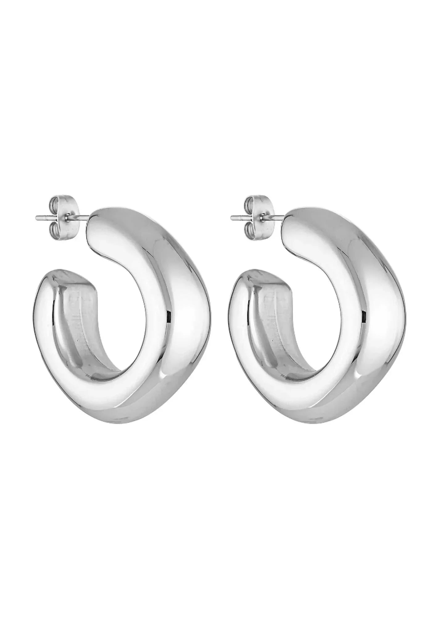 Porter Dina Hoops White Gold