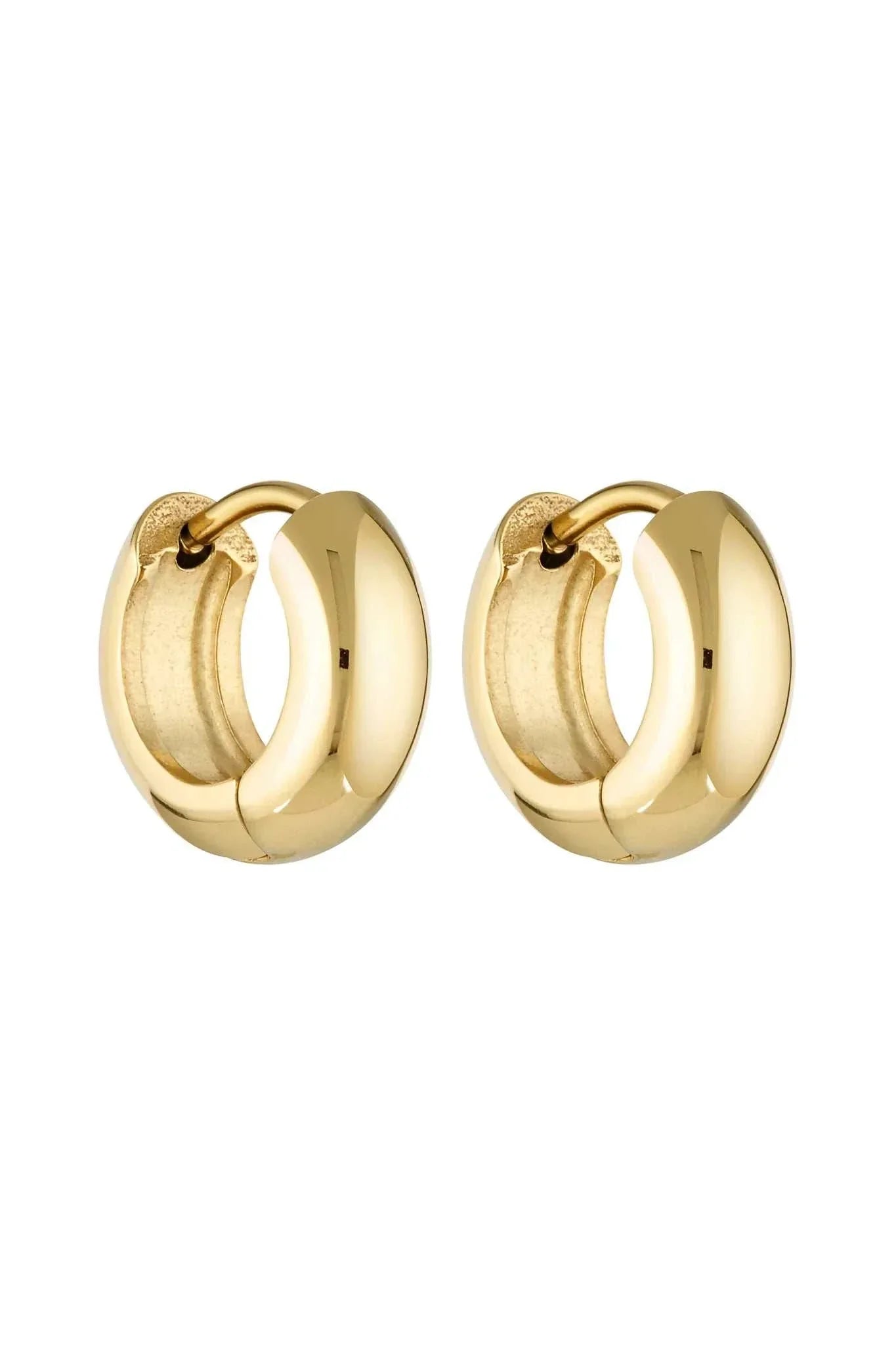 Porter Petite Thick Huggies 8mm Gold Vermeil