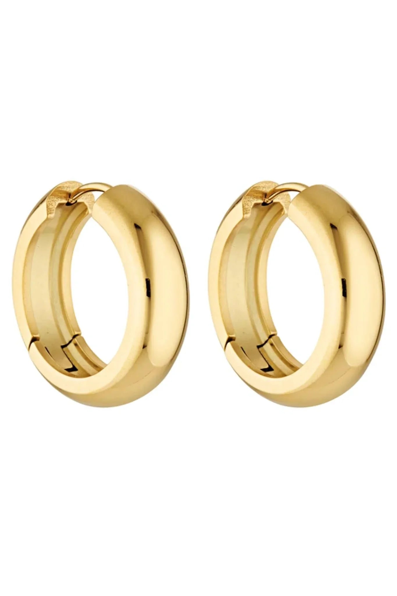 Porter Petite Thick Huggies 25mm Gold Vermeil