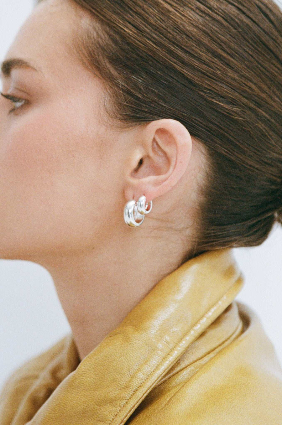 Porter Petite Thick Huggies White Gold 8mm