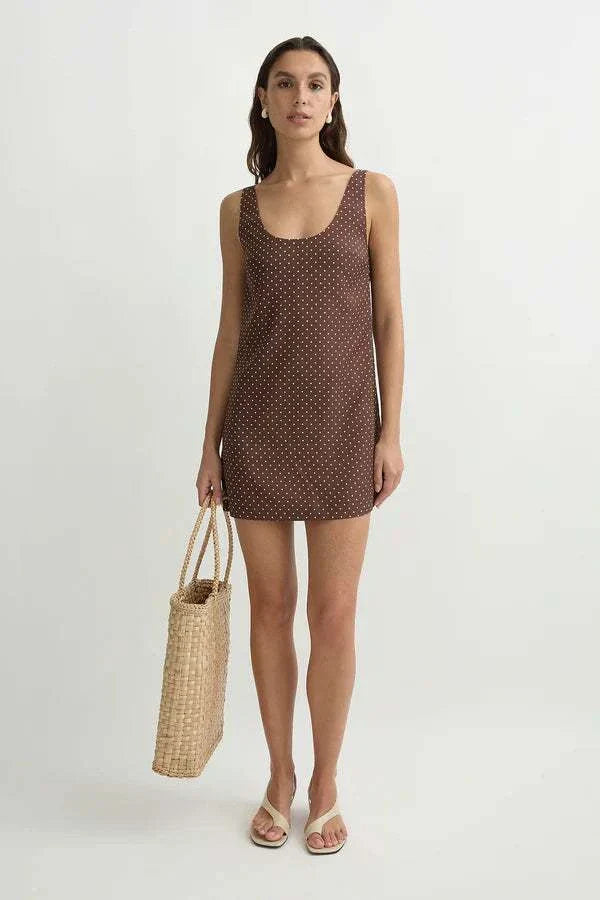 Posse Evie Mini Dress Choc Vanilla