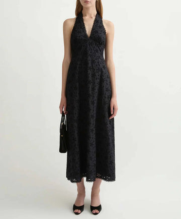 Posse Salma Halter Dress Black