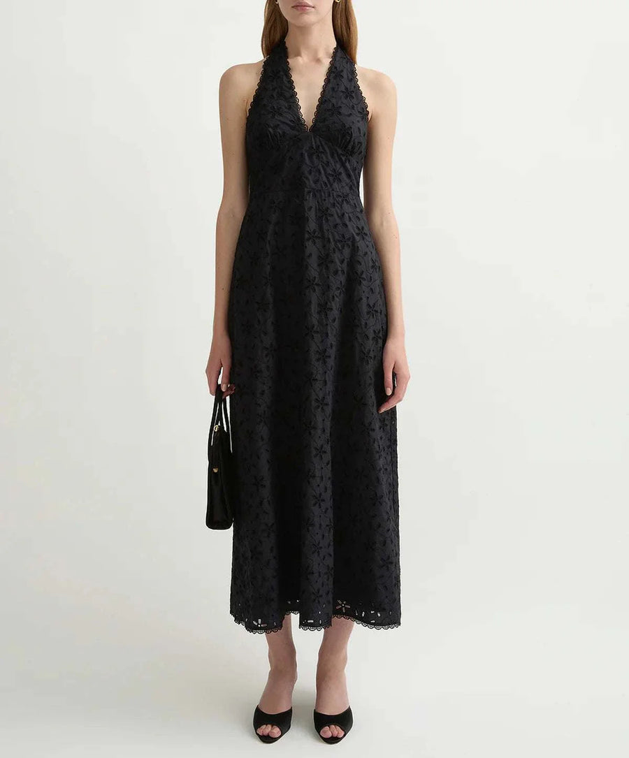 Posse Salma Halter Dress Black