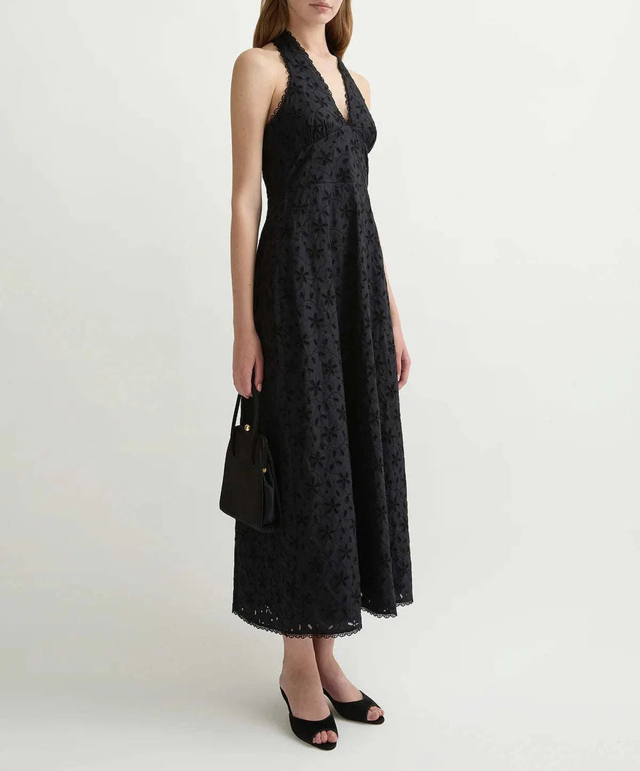 Posse Salma Halter Dress Black