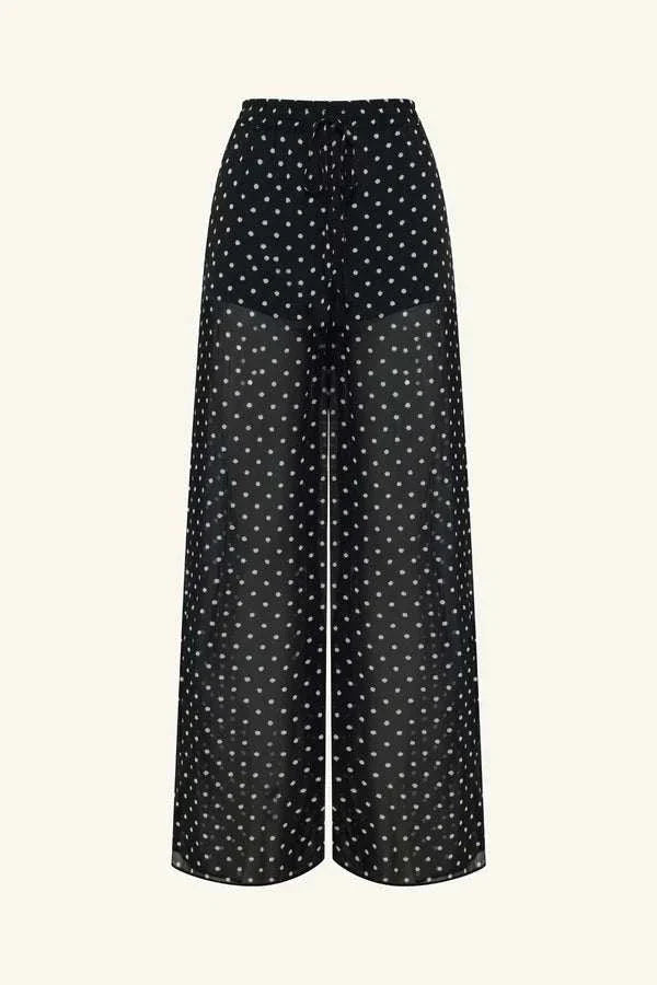 Shona Joy Houston Drawstring Pant Noir Polka