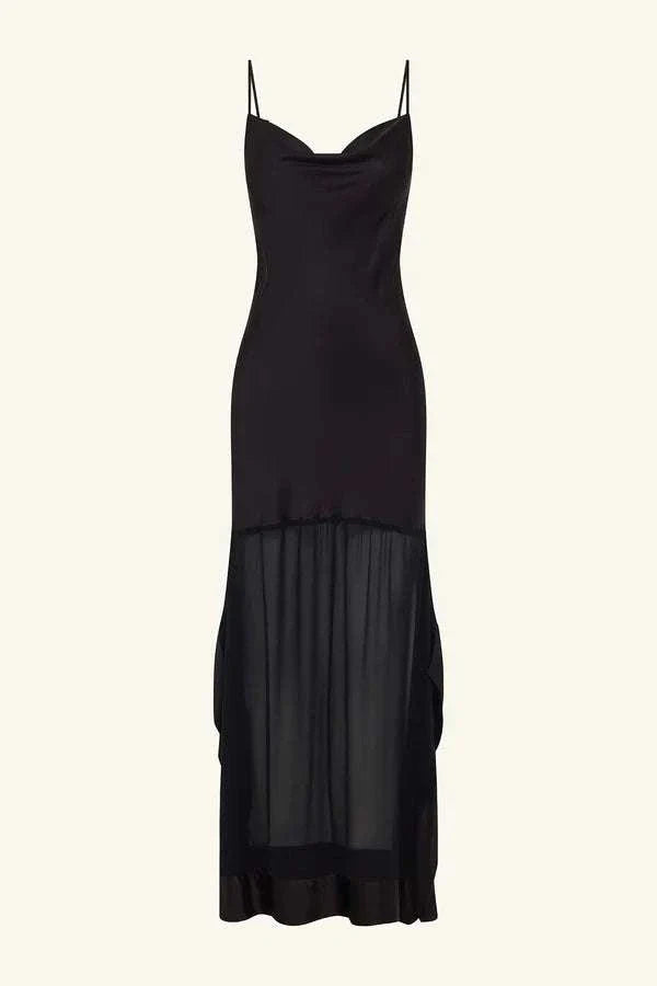 Shona Joy Edie Cowl Maxi Dress Black