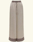 Shona Joy Monogram Silk Contrast Pant Espresso