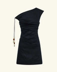 Shona Joy Kasbah Draped Mini Dress Black