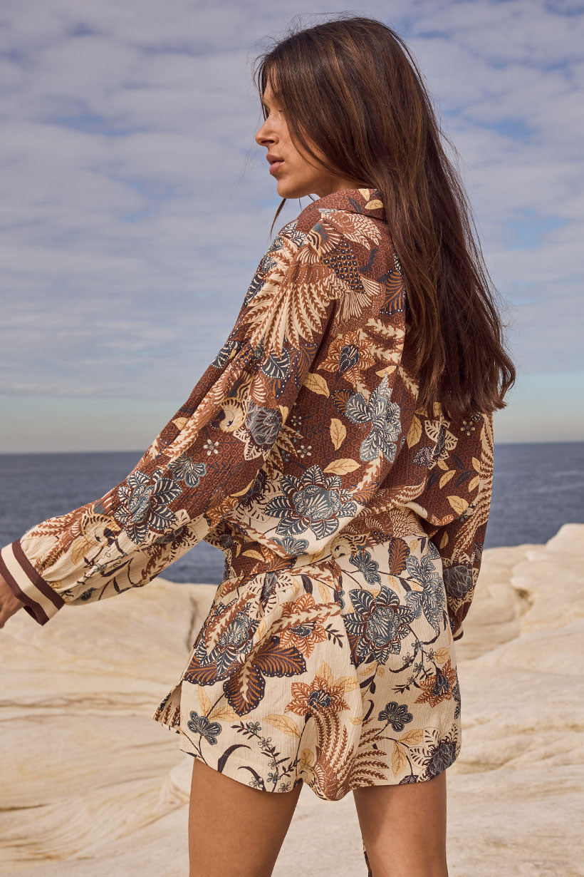 Spell Volcano Goddess Shirt Dress Coconut 