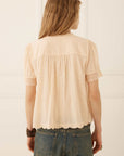 Spell Short Sleeve Blouse Apricot