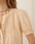 Spell Short Sleeve Blouse Apricot