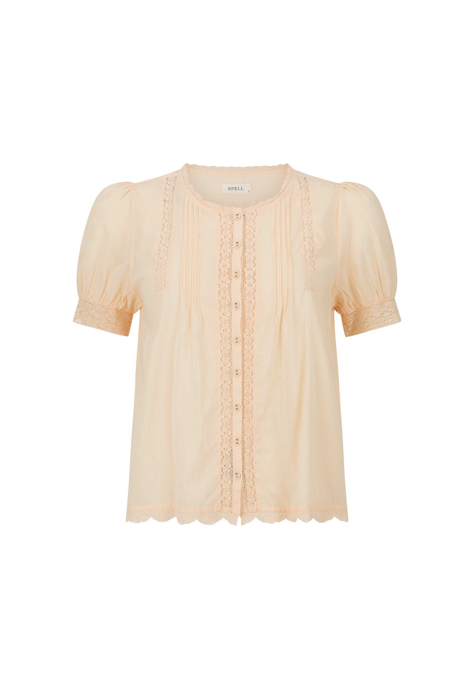 Spell Short Sleeve Blouse Apricot