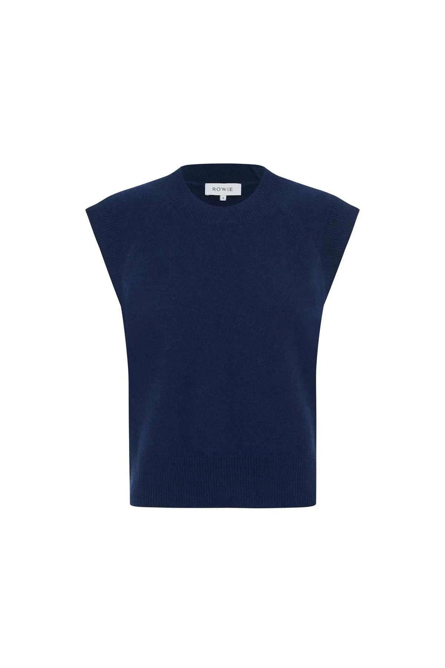 Rowie Quinn Merino Knit Vest Royal Blue