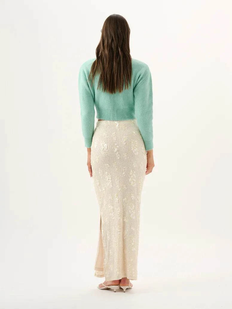 Roame Yves Skirt Ivory Sequin