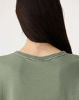 Bassike Boyfriend Heritage T Shirt Dark Sage