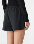 Bassike Crushed Cotton Running Short Black