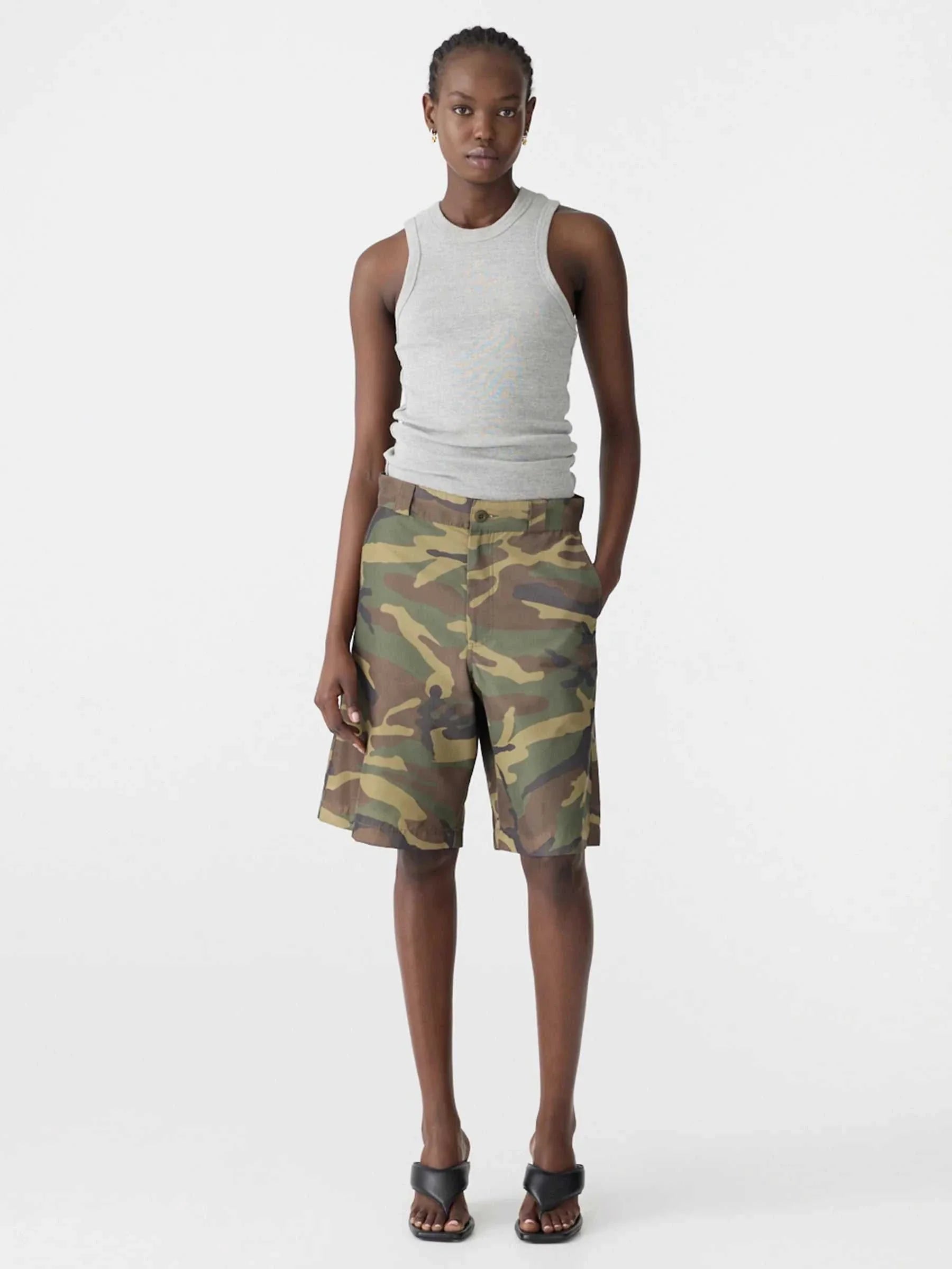 Bassike Camo Print Short