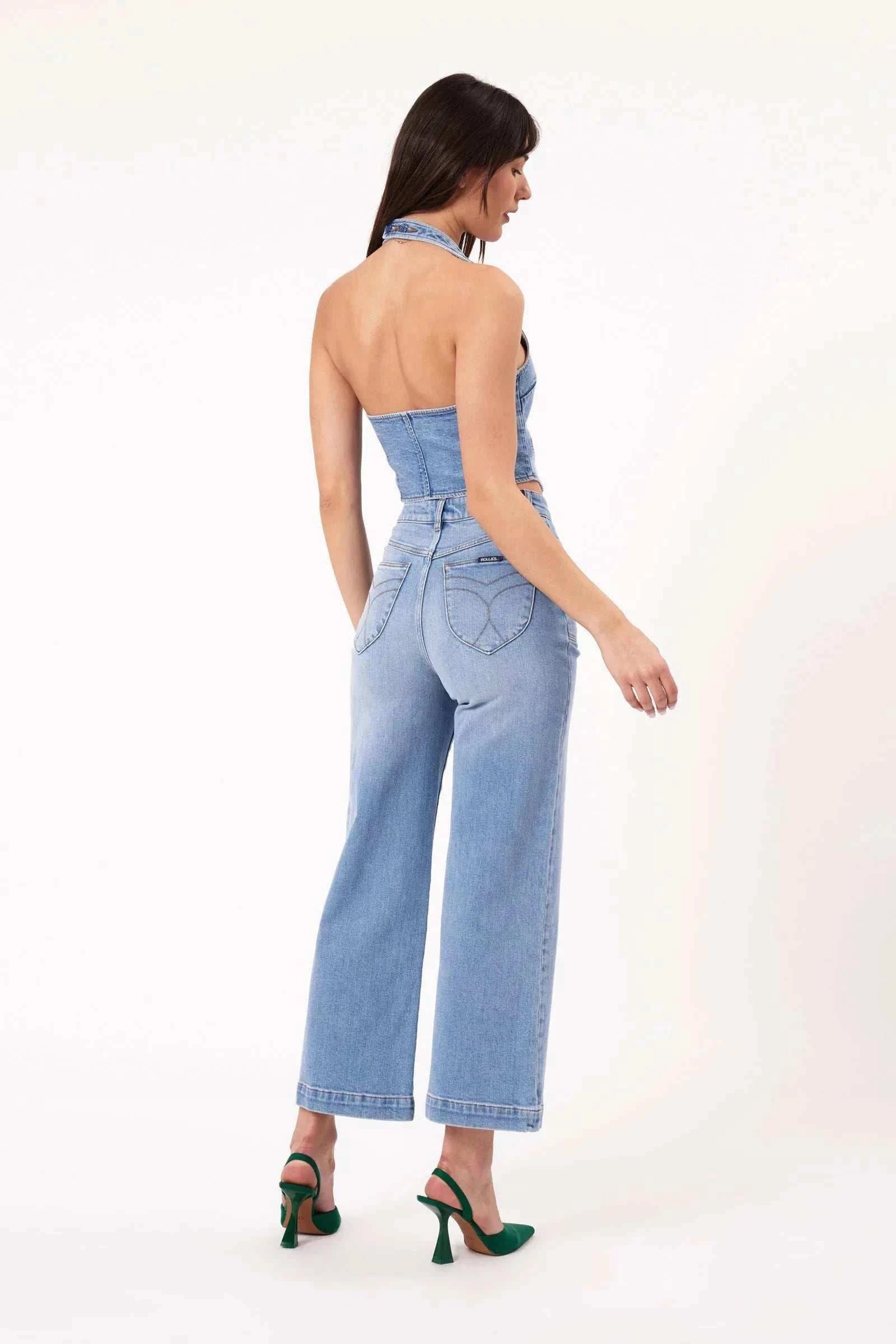 Rollas Halter Vest Ranch Mid Vintage Blue