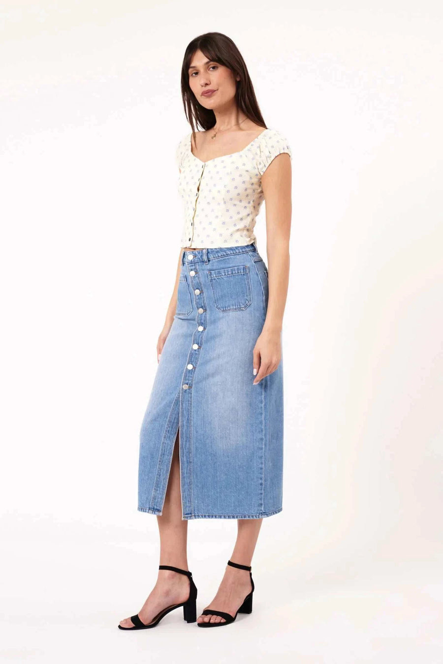 Rollas Sailor Skirt Mid Vintage Blue