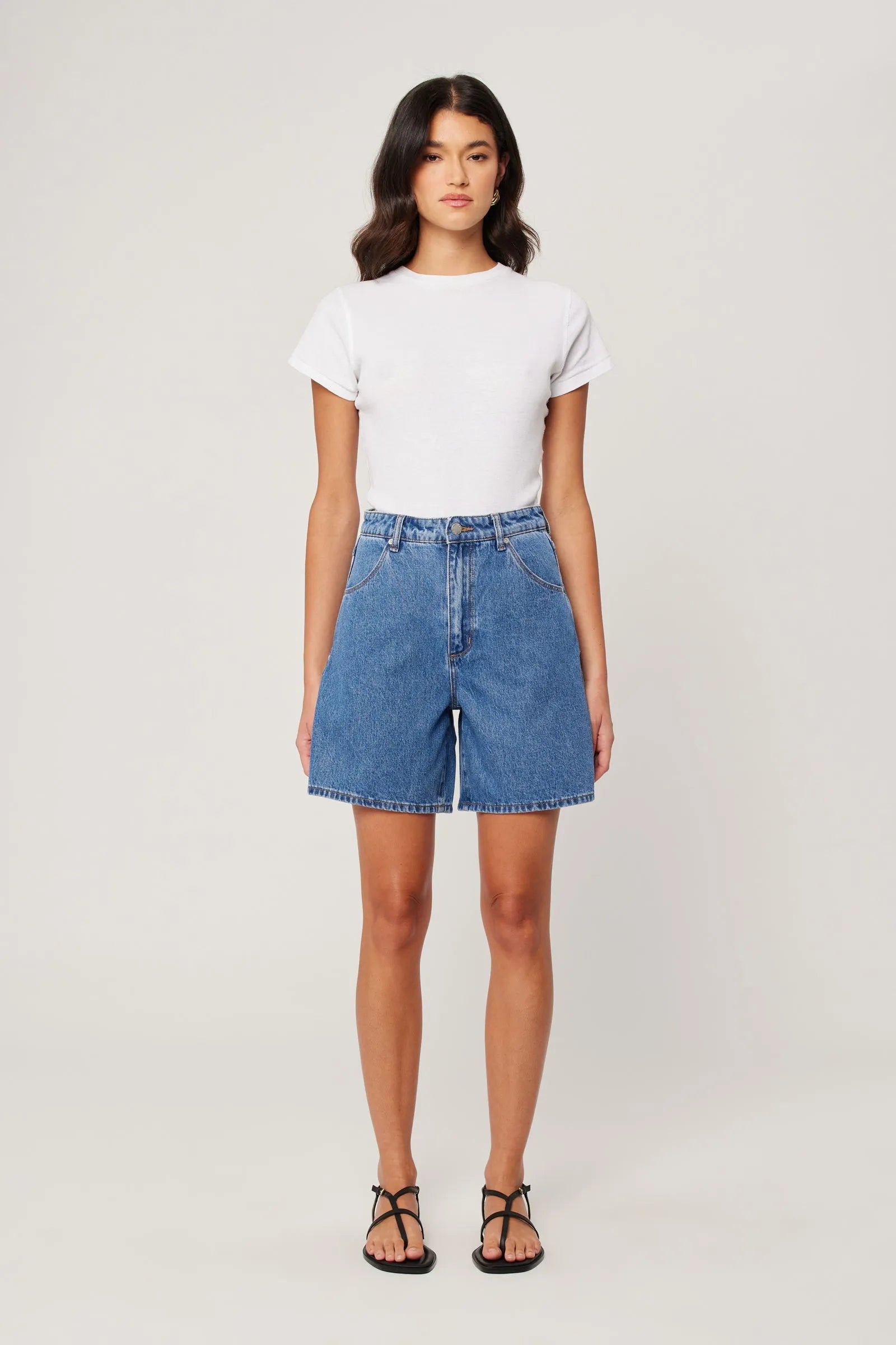 Rollas Super Mirage Evie Short Super High Rise Loose Dark Blue