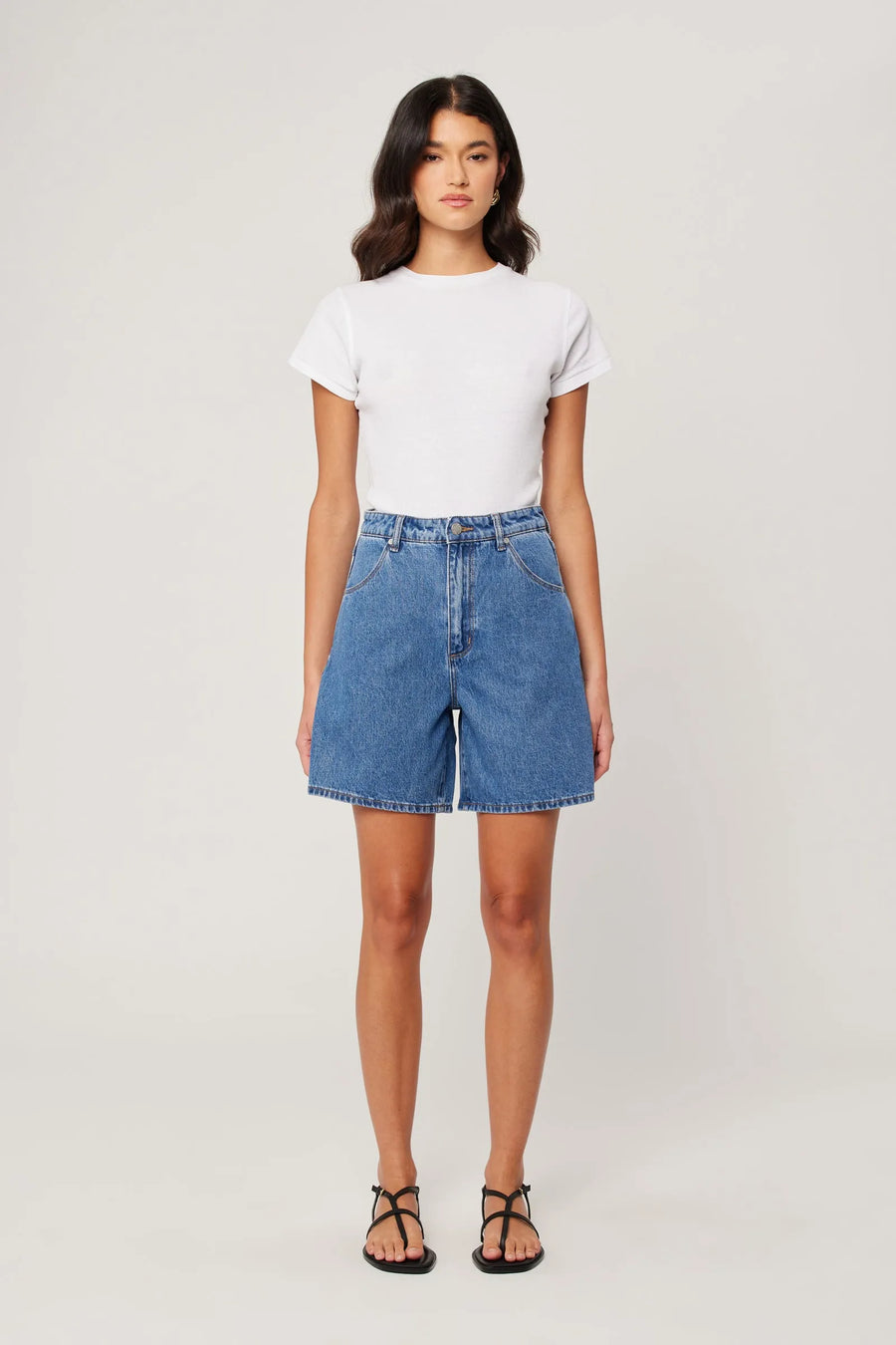 Rollas Super Mirage Evie Short Super High Rise Loose Dark Blue