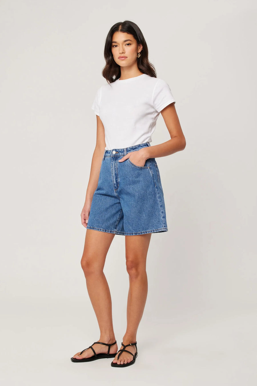 Rollas Super Mirage Evie Short Super High Rise Loose Dark Blue