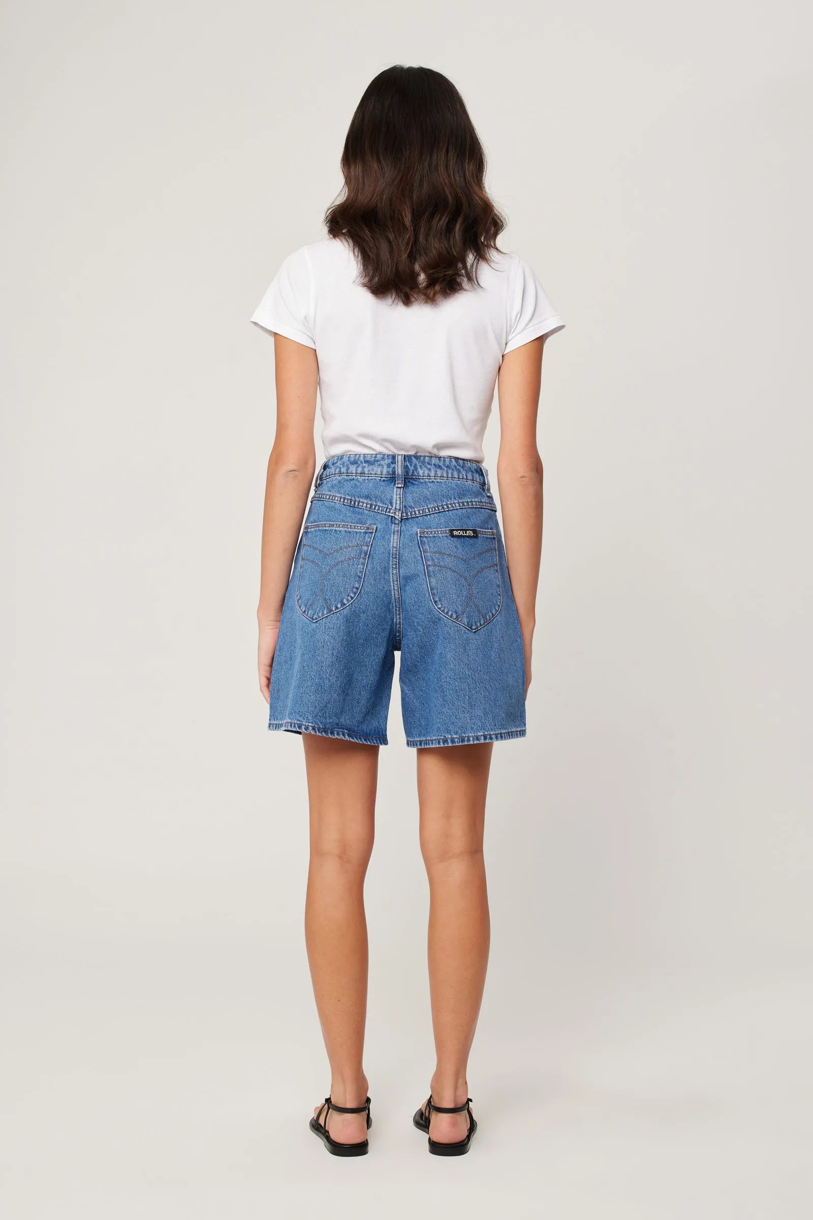 Rollas Super Mirage Evie Short Super High Rise Loose Dark Blue