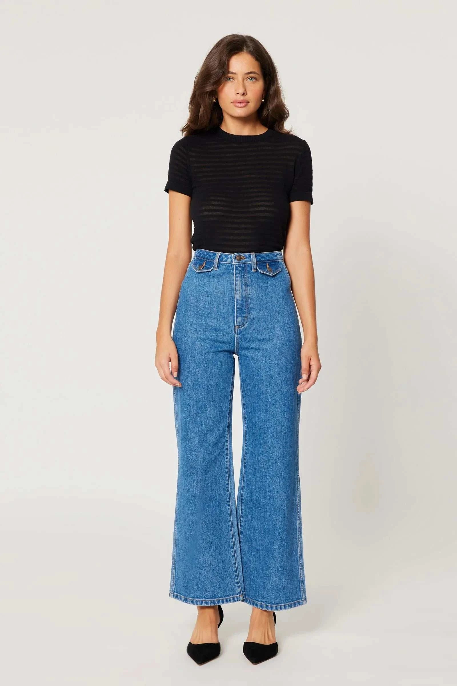 Rollas Sailor Jean Lia Mid Blue