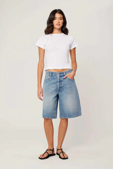 Rollas Tomboy Baggy Jort Vintage Blue