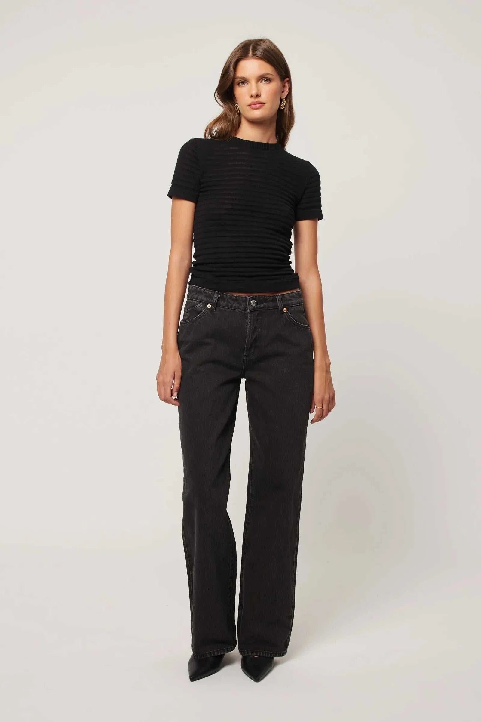 Heidi Low Rigid Stone Black