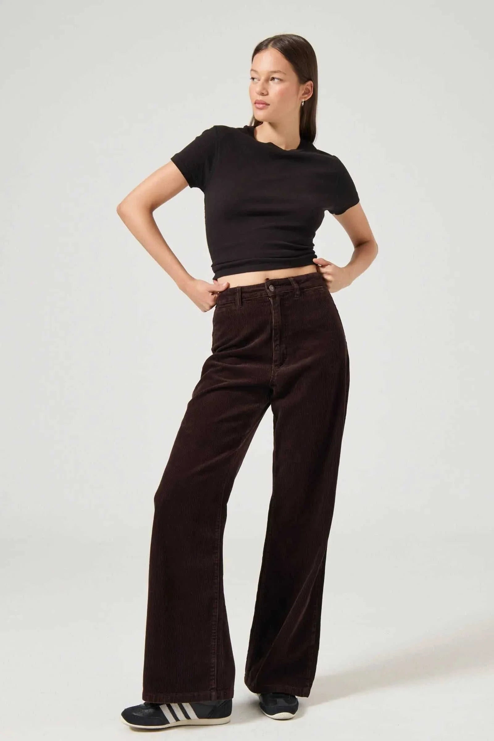 Rollas Sailor Pant Long Chocolate Cord