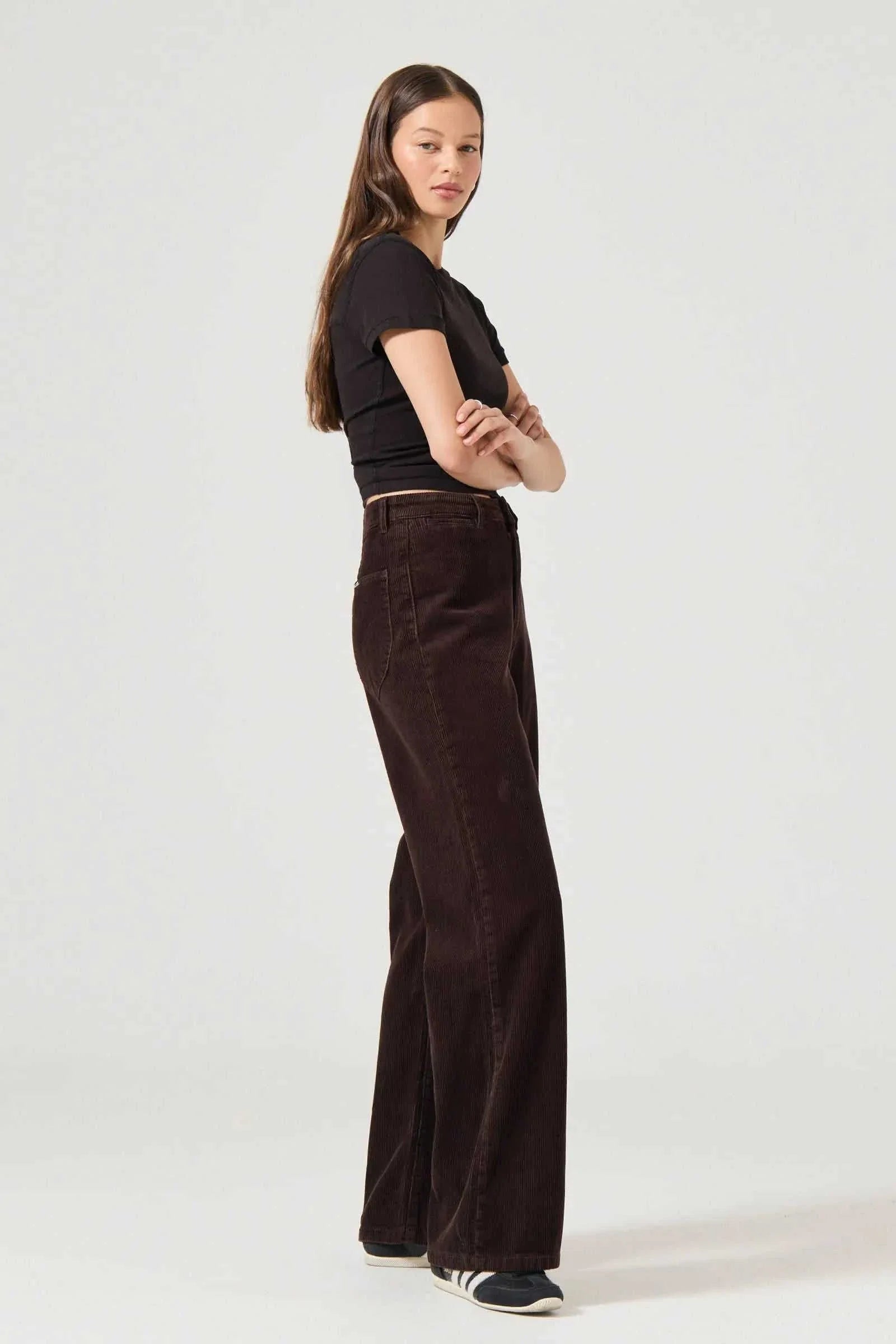 Rollas Sailor Pant Long Chocolate Cord