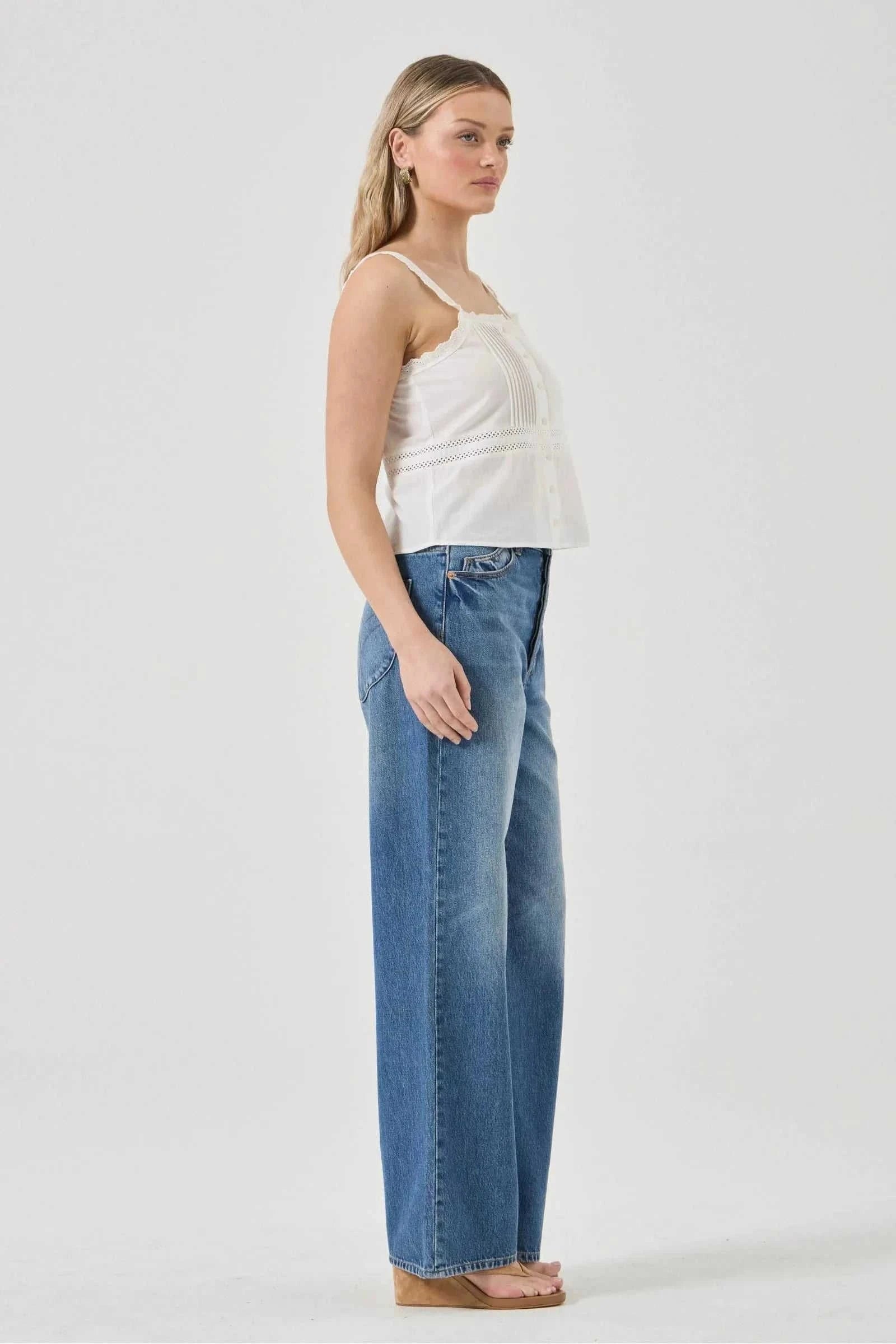Rollas Stevie Relaxed Iris Blue Vintage