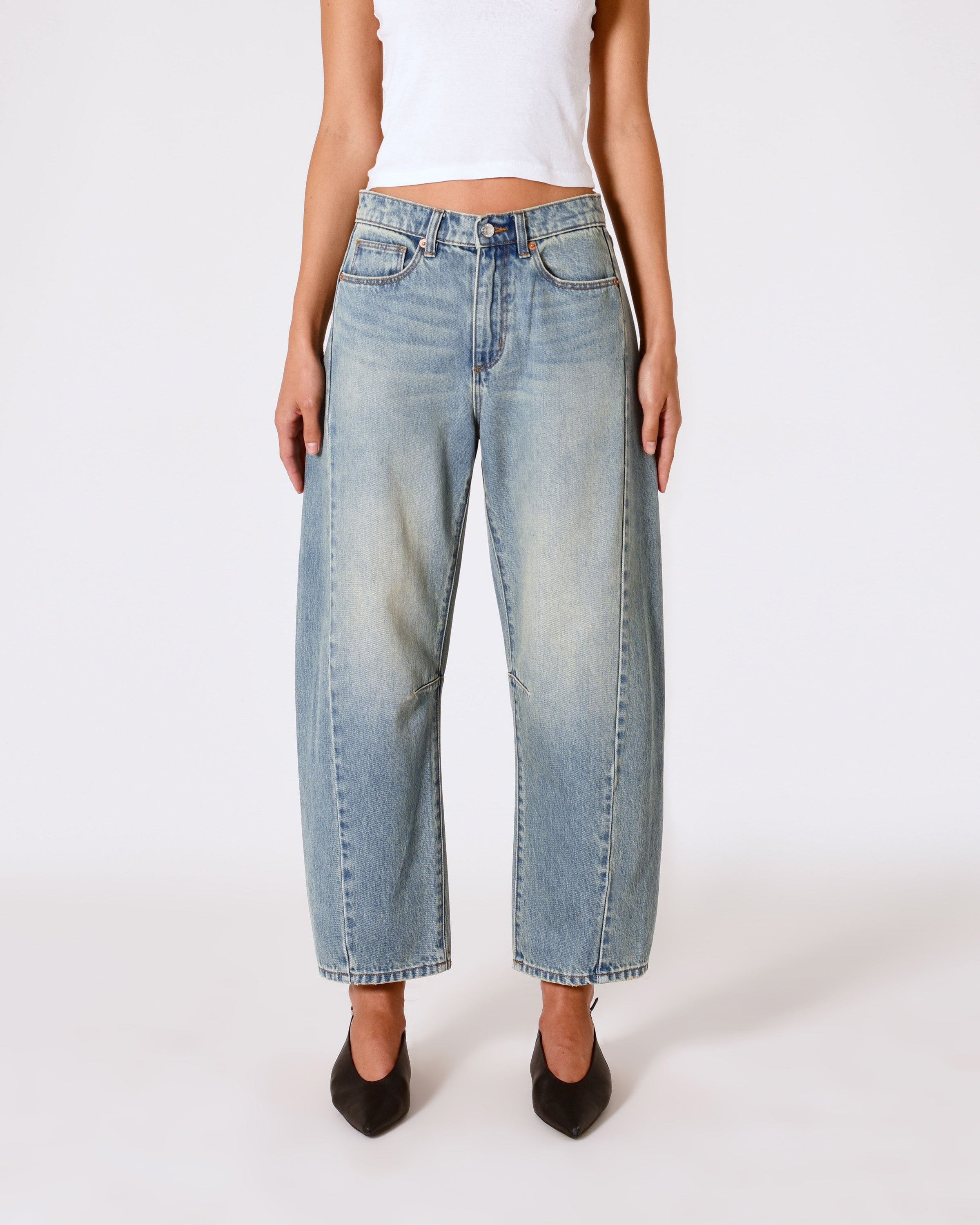 Rollas Arc Barrel Crop Jean Thunderbird